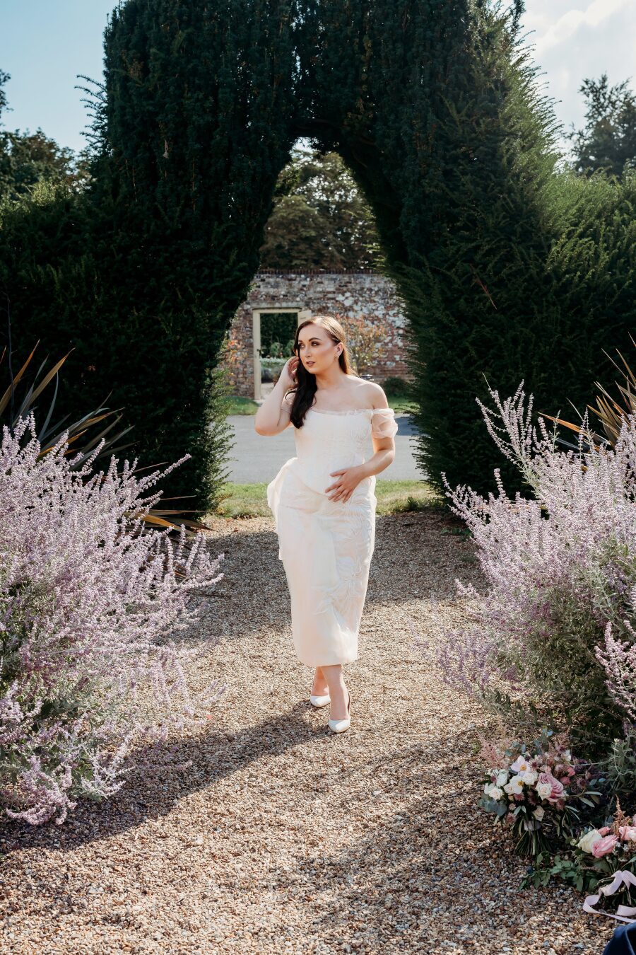 felicity westmacott custom wedding bridal outfit separates corset skirt bustle peplum