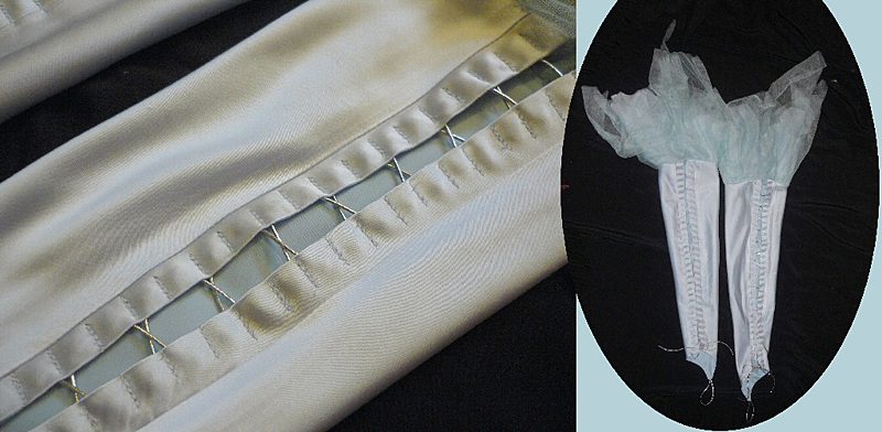 bespoke glove sleeves with frills