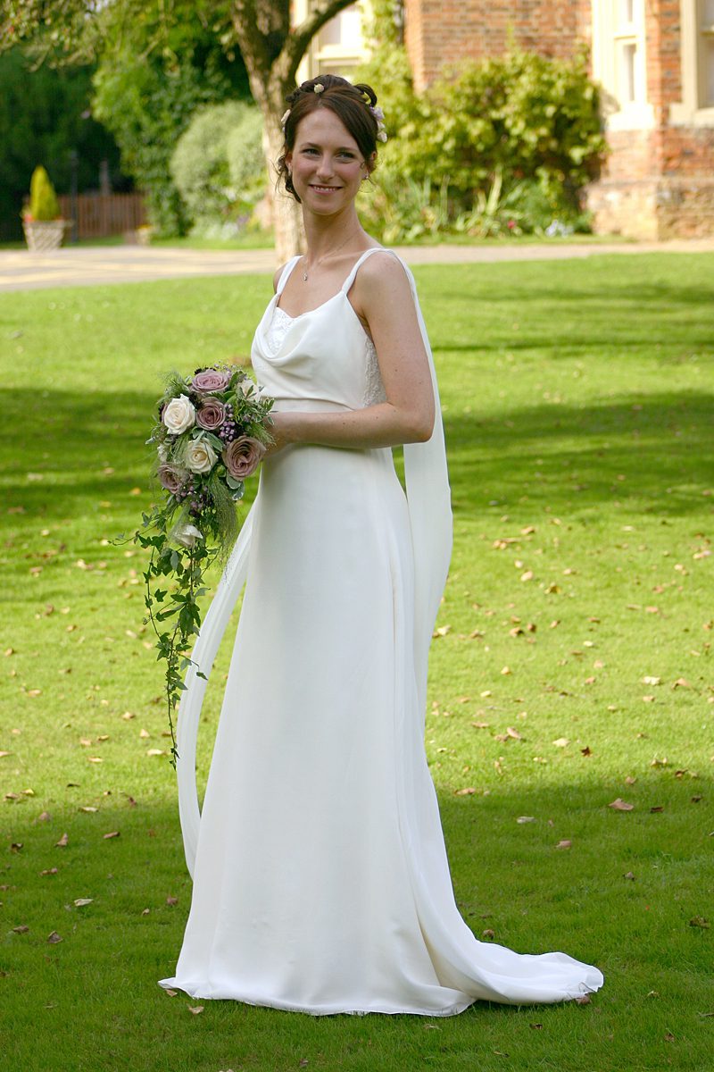 custom wedding dress horsham in ivory silk and lace