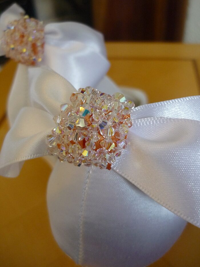 shoe bows hand beaded swarovski crystal