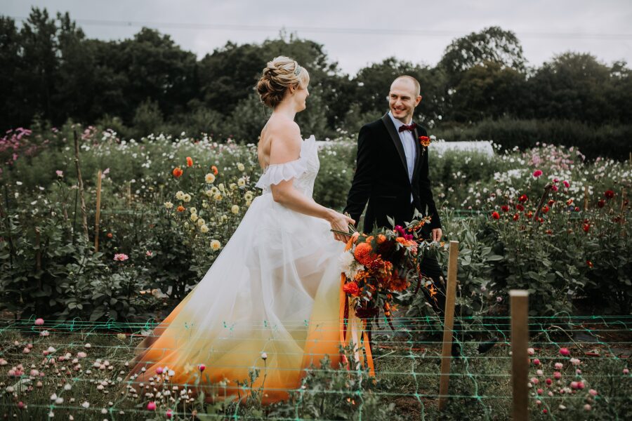 bride groom hertfordshire photoshoot wedding dress inspiration flower garden