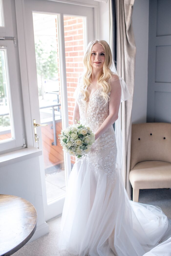 Chloé / Nude wedding dress with a slit main image 0