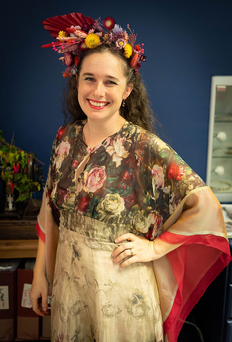 felicity Westmacott portrait with florals