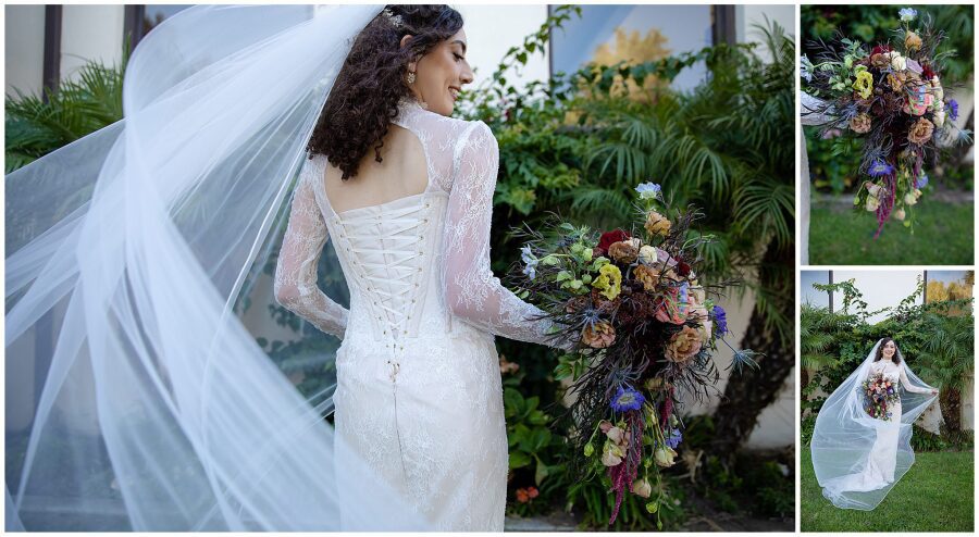 fully boned lace up corset bodice keyhole back white silk wedding dress