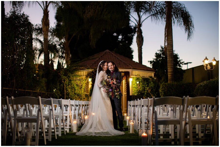 morticia wednesday gomez addams modern gothic alternative rock n roll wedding dress bride groom