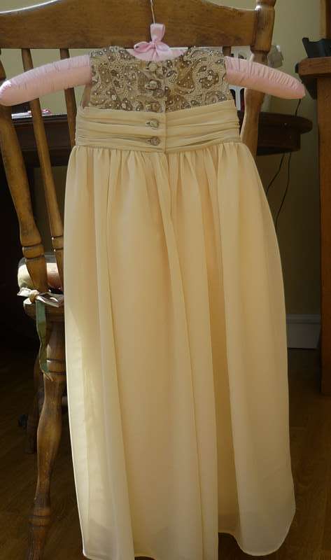 Long gown traditional christening gown back view with buttons