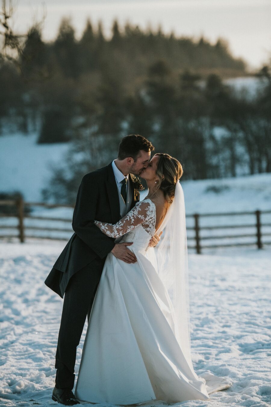 full length medium train white wedding dress floor veil uk seamstress