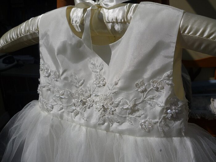 Custom mini-me christening dress