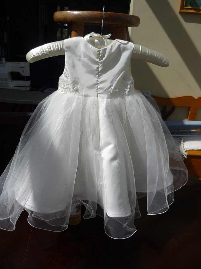 back of christening dress