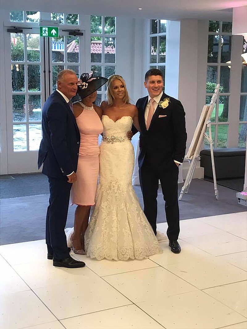 mother of the bride dress in pink silk made to measure