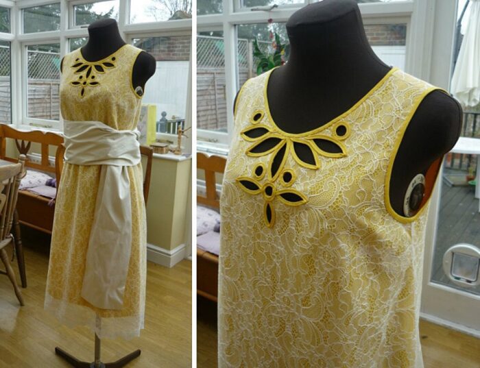 finished dresses on the stand bridesmaid dress alteration remodel