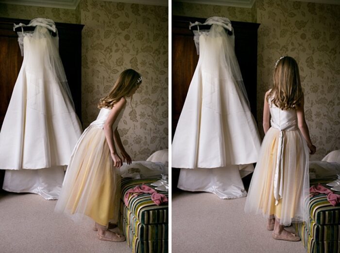 tie sash and tulle skirt flower girl by felicity Westmacot Custom flower girl dresses Surrey