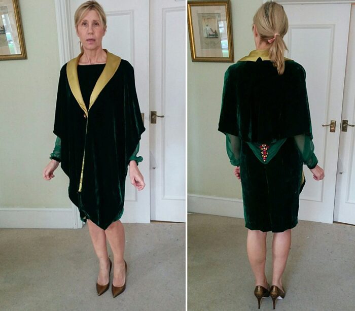 vintage style collared shawl cape wrap made to measure