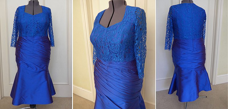 finished dress on the stand made to measure bespoke dressmaker occasion wear