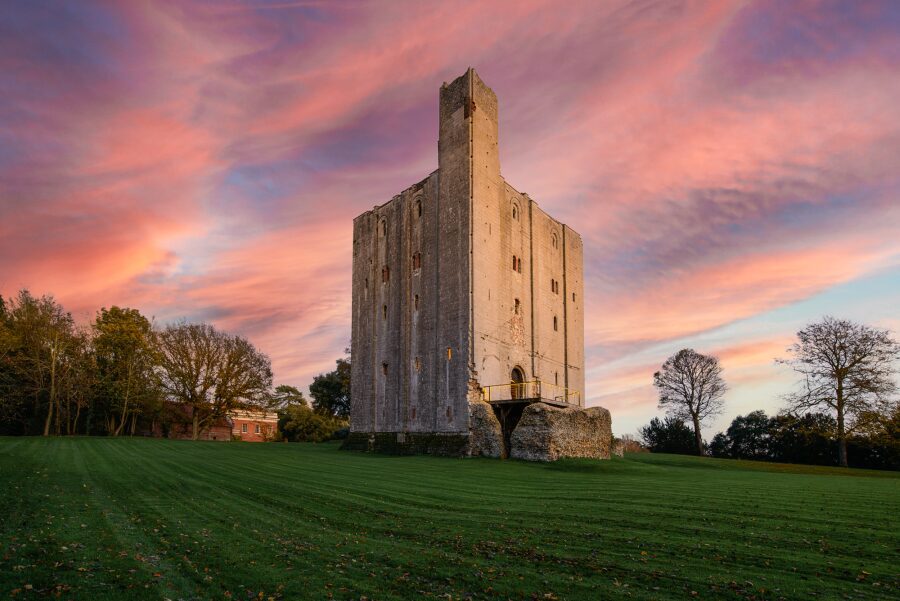 heddingham castle stone fortress old fantasy wedding venue uk sunset essex