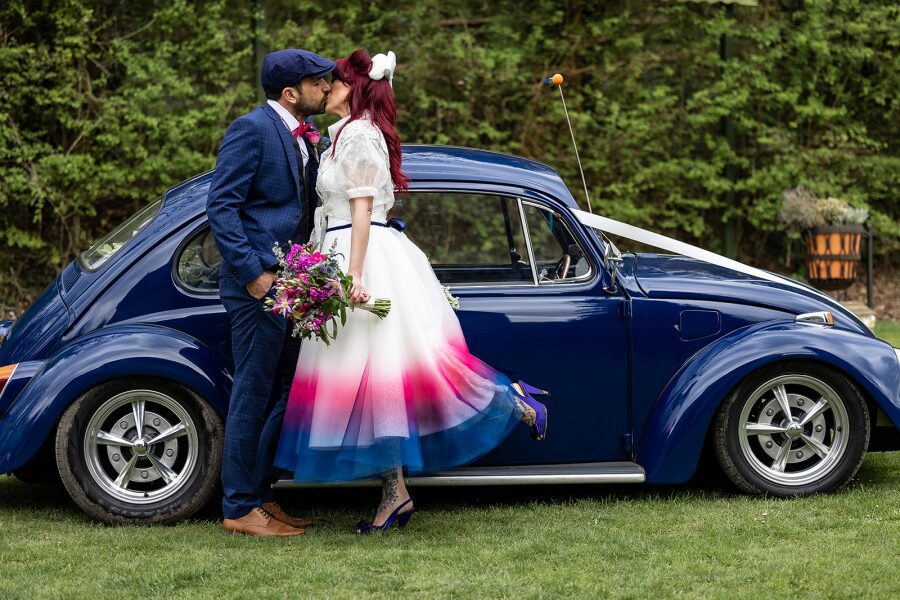 Bespoke Wedding Dress Photoshoot in Kent 1950s rockabilly americana