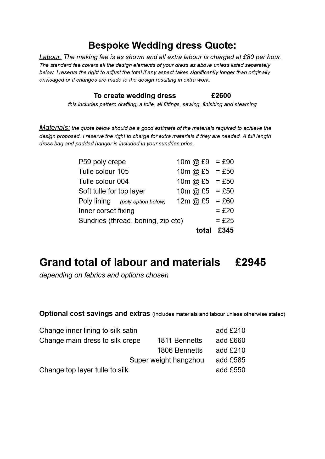 Wedding dress quote letter page 3