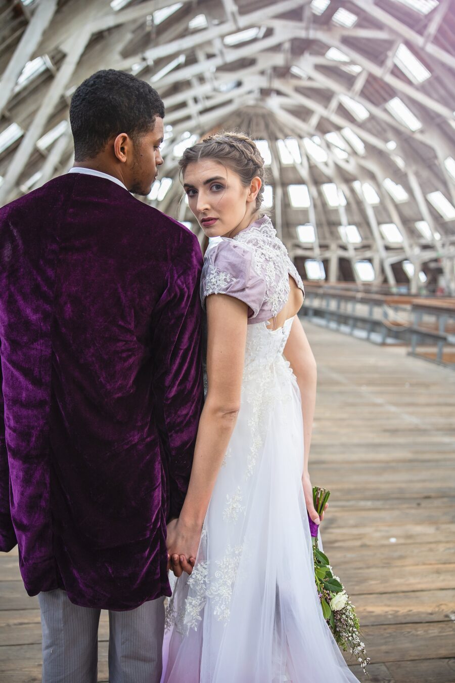 lilac cropped bridal bolero spencer jacket silk dupion lace applique