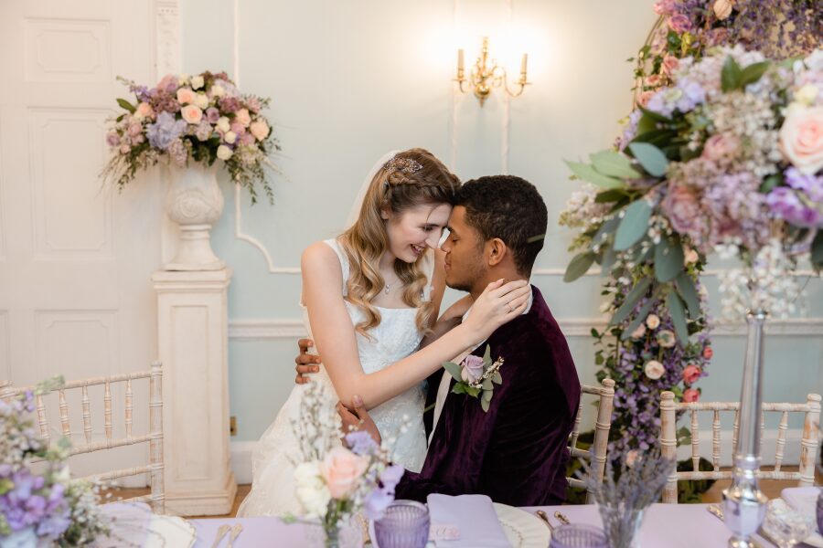 pastel lilac cream pink colour scheme theme bridgerton wedding