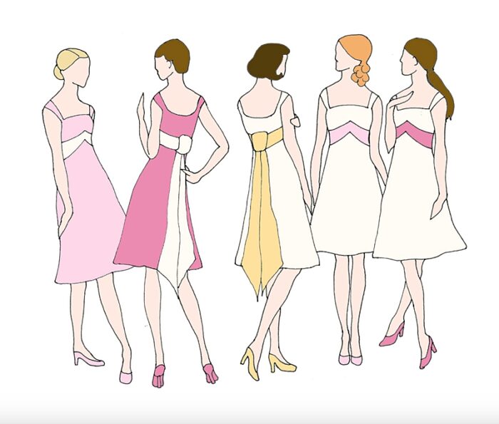 design for bespoke custom bridesmaid dresses