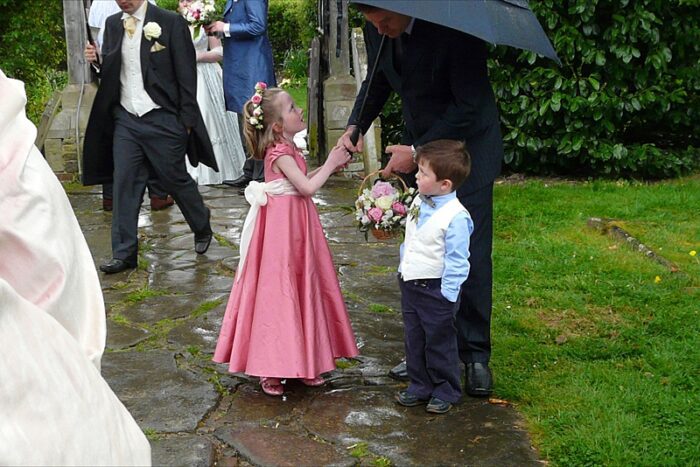 made to measure flower girl dress with bow sash