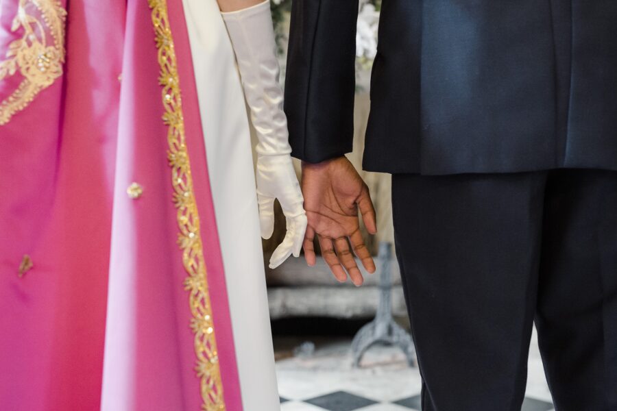 bridgerton bride groom recreation hand touch gloves daphne simon romantic