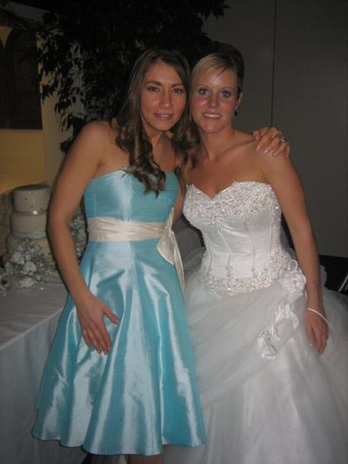 aqua silk bespoke bridesmaid dress