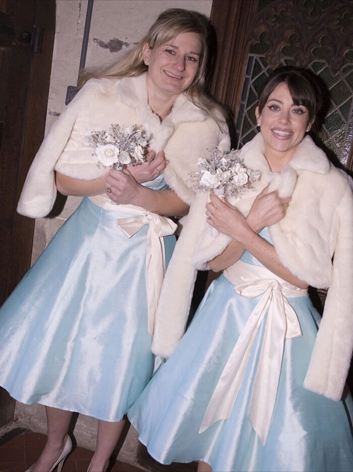 winter wedding bridesmaid dress