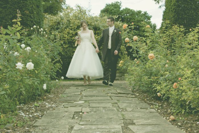 vintage 1950's bespoke wedding dress