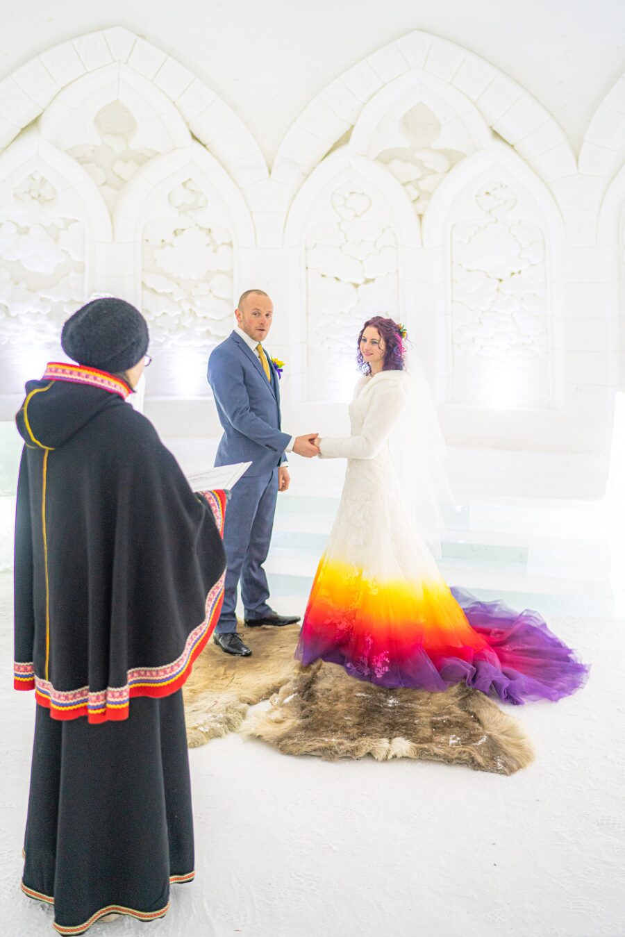 igloo ice church chapel unique winter wedding ceremony snow hotel