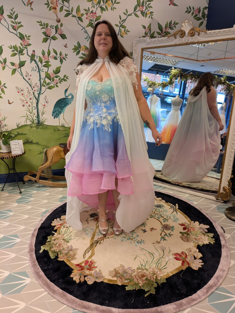 sleeveless white floor length cape cloak fantasy princess elven lord of the rings bride