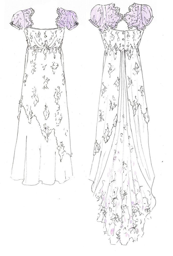 regency wedding dress design by felicity Westmacott