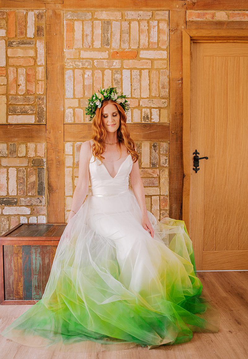 green dipdye overskirt UK