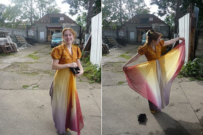 butterfly ombre dress