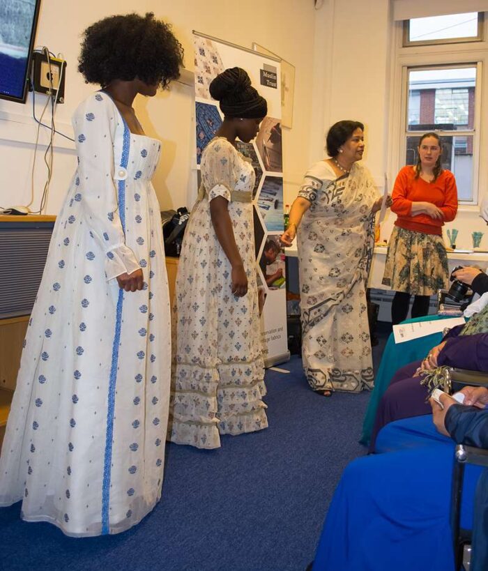 three jamdani garments, two dresses and sai