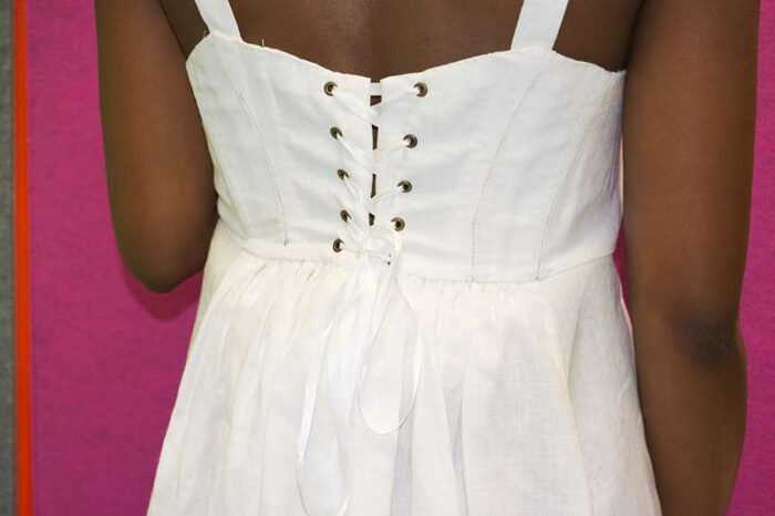 lace up back petticoat for empire line dress