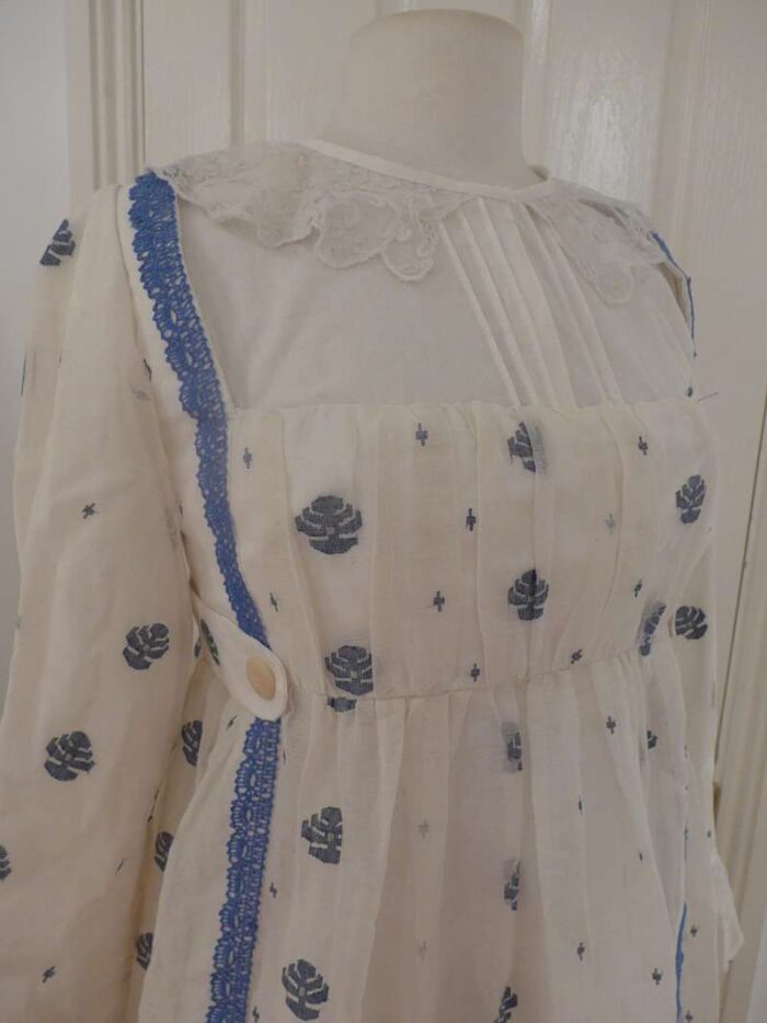regency day dress with modest chemisette