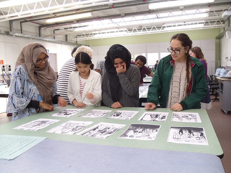 students learn about western fashion history