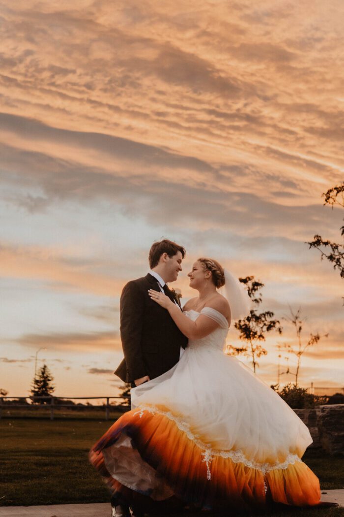 sunset bespoke wedding dress london
