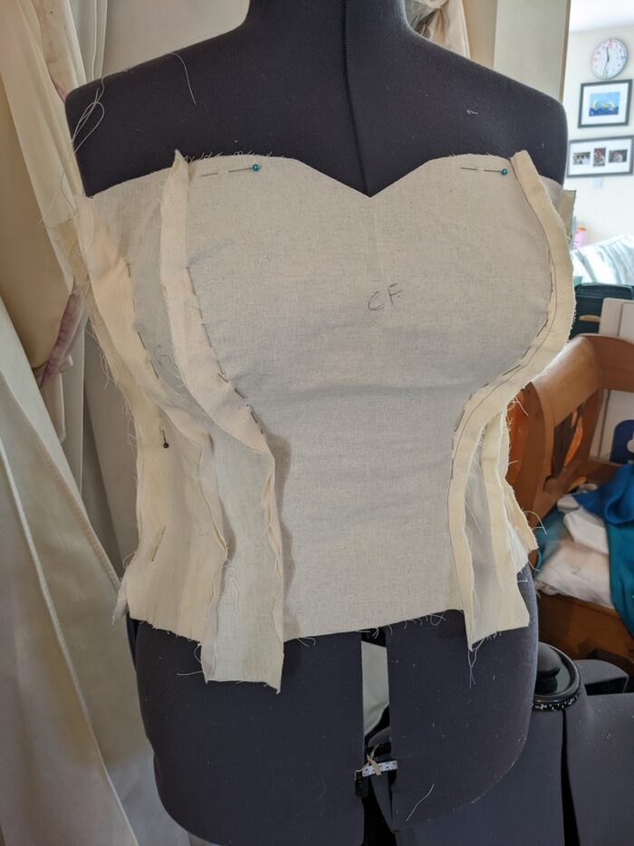 toile of bespoke bodice