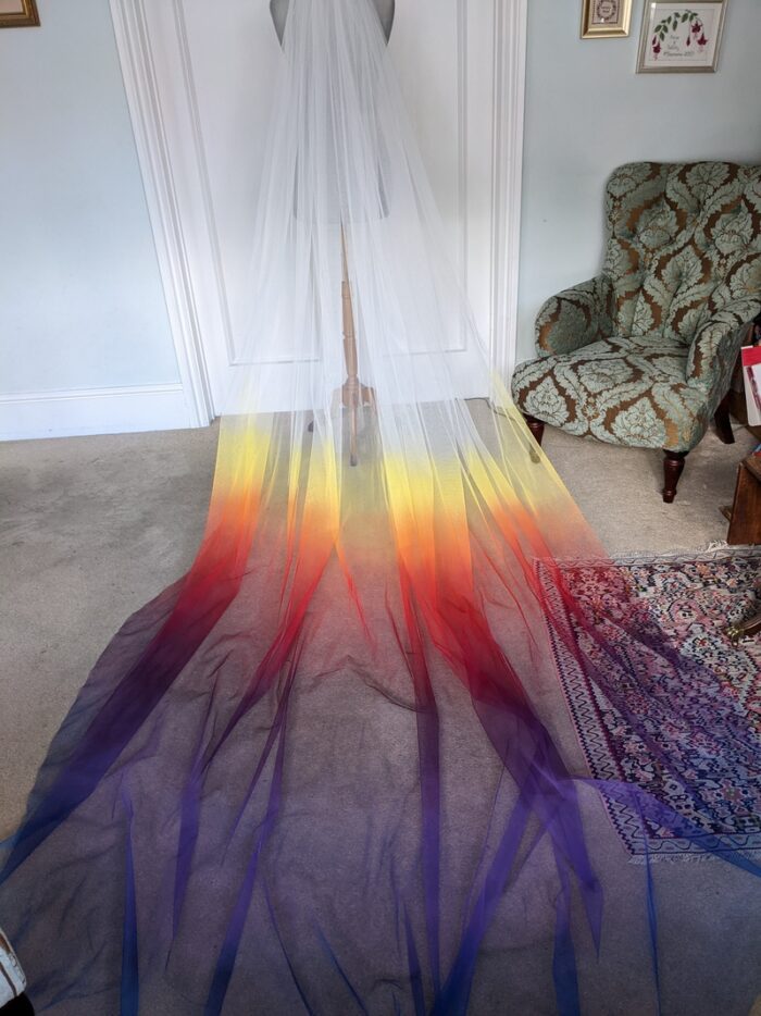 rainbow ombre veil