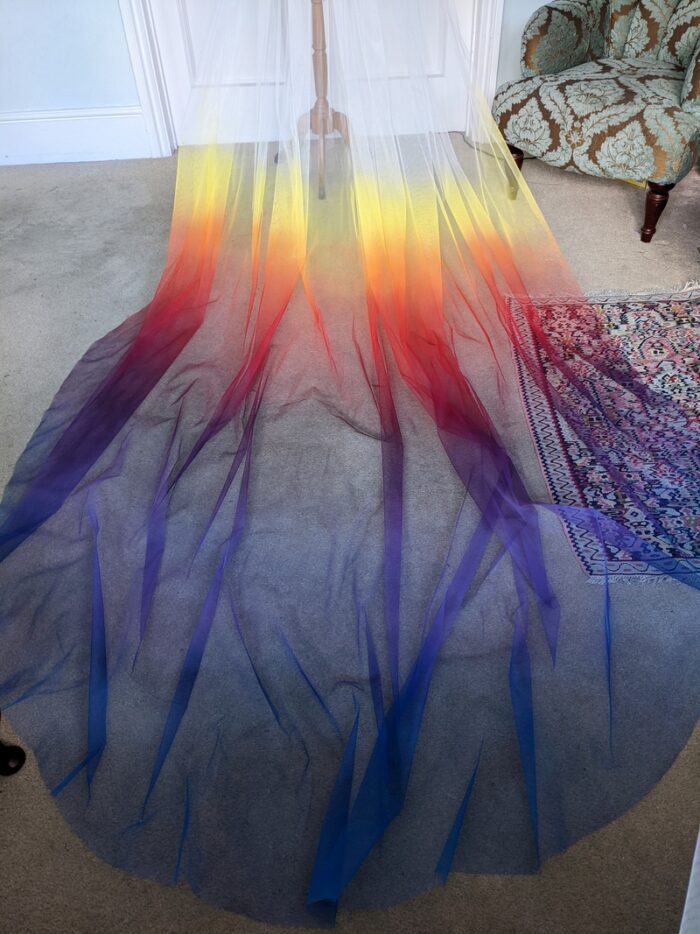 custom tulle colour veil