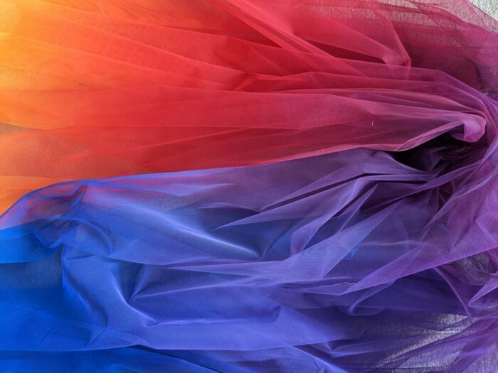 rainbow colour tulle