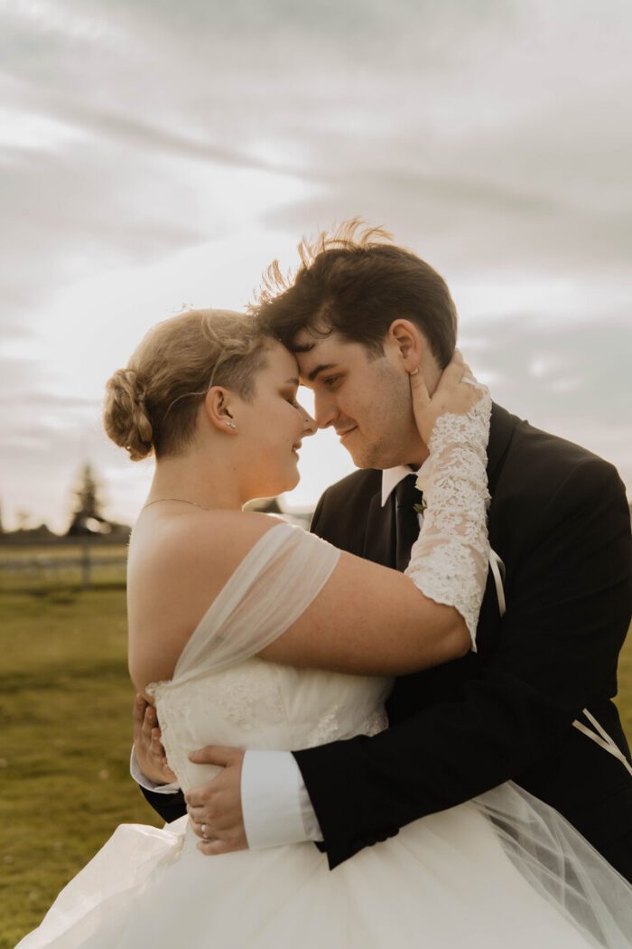 plus size custom wedding dress surrey wit gathered tulle straps